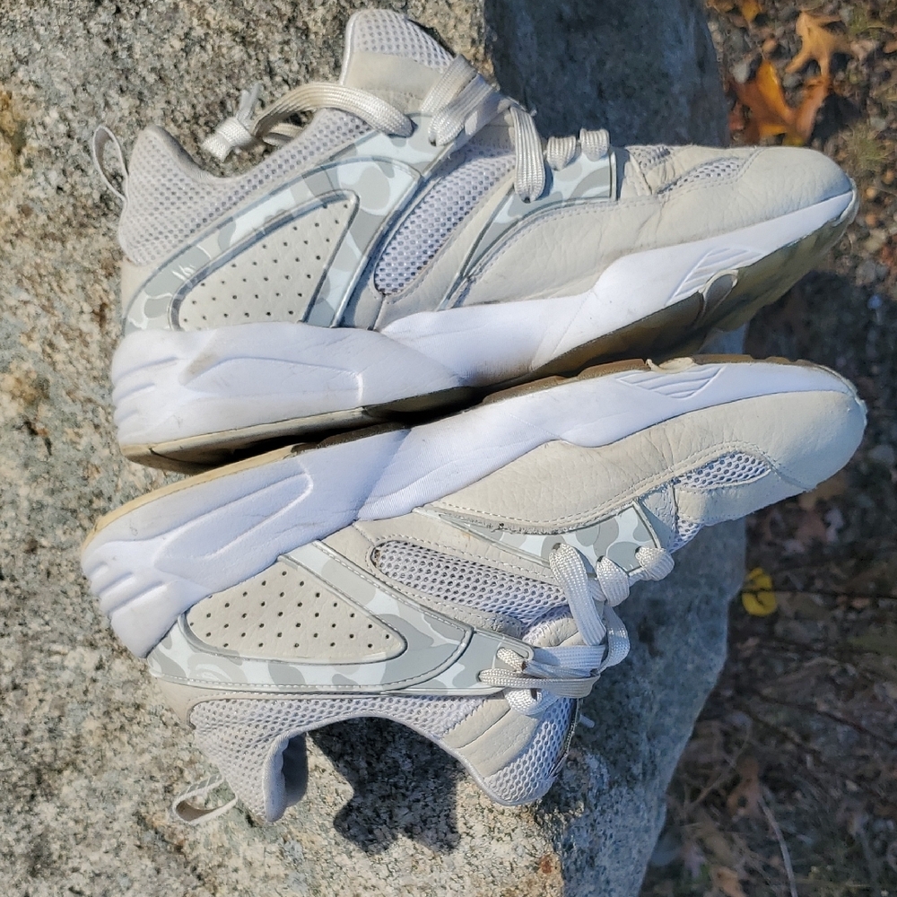 Bape Puma Trinomic Blaze Of Glory Camo Gray White Sneakers Size 10 - Picture 9 of 15